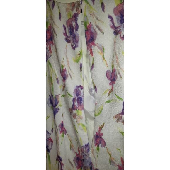 Black Label Evan Picone Sheath Dress Sz 14 Floral  Art To Wear Church Artsy - Picture 4 of 16